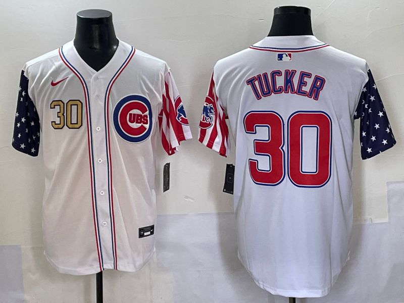 Men 2025 Chicago Cubs #30 Tucker White a generation of national flags Joint Name Nike MLB Jersey style 4